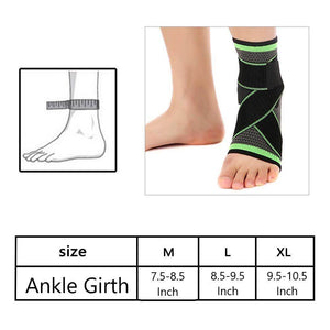 Ankle Brace Compression Sleeve with Adjustable Stabilizer Straps - Best Compression Socks Sale