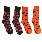 Bats Pumpkin Cartoon Socks Men Knee-High Socks Halloween Party Cosplay Cotton Crew Funny Socks Spring Autumn Men Casual Socks