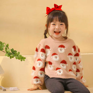 Kid's Long Sleeve Knit Christmas Sweater Tops