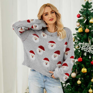 Women's Ugly Christmas Sweater Fashion Santa Claus Sweater