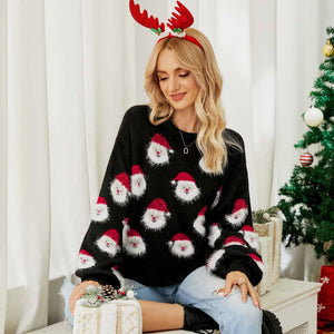 Women's Ugly Christmas Sweater Fashion Santa Claus Sweater