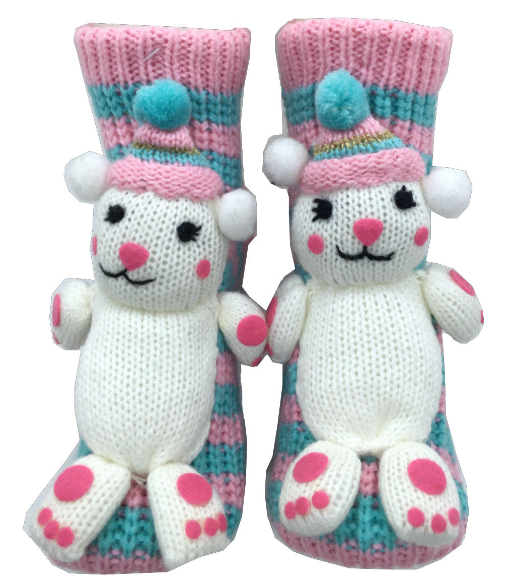 3D Cartoon Animal Funny Woolen Knit Socks Thickened Winter Warm Socks