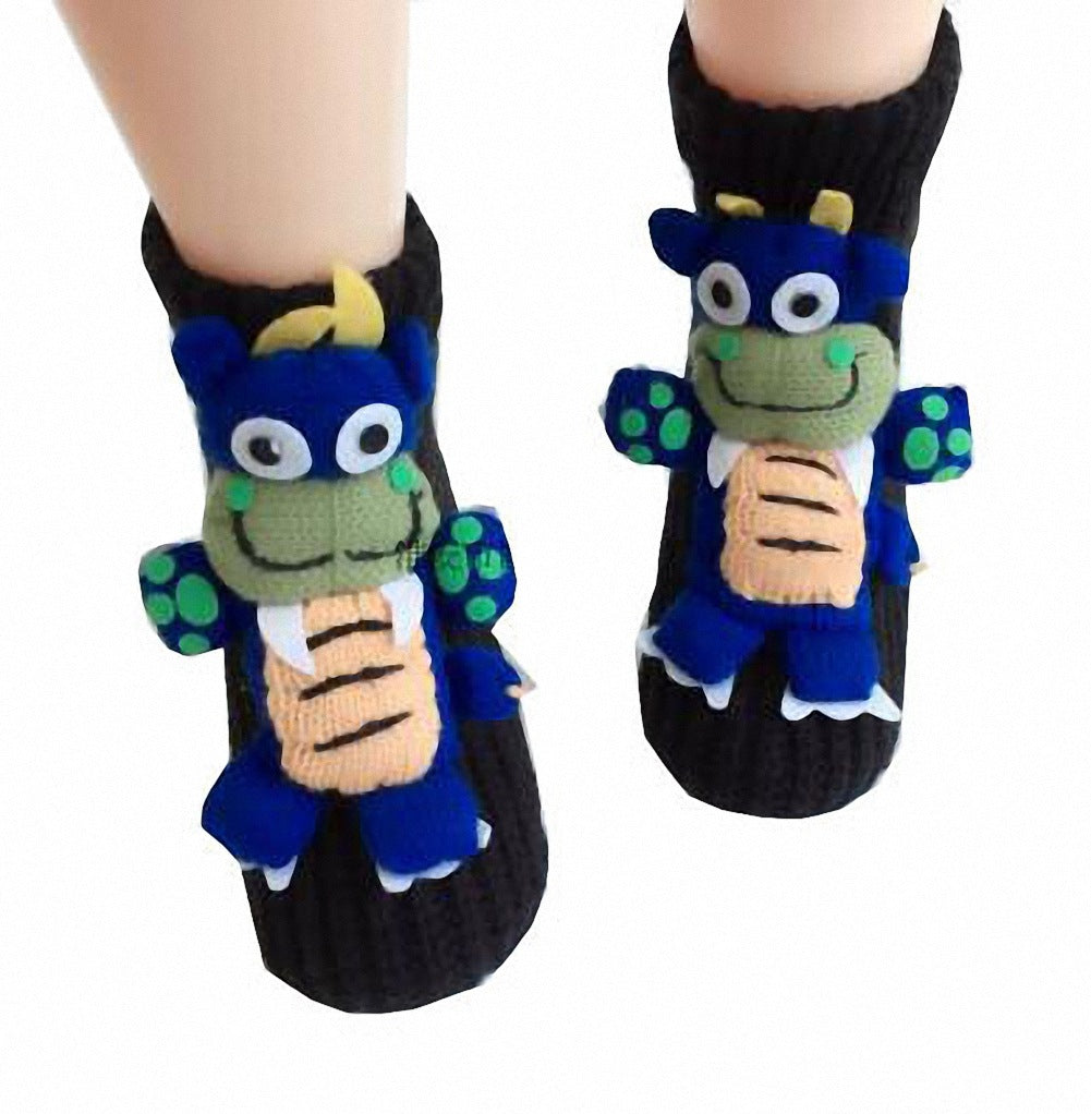 3D Cartoon Animal Funny Woolen Knit Socks Thickened Winter Warm Socks