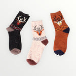 Forest Deer Lightweight Wool Blend Socks