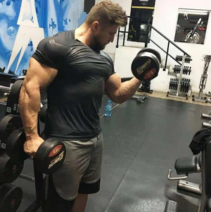 Compression Quick dry T-shirt Men Running Sport Skinny Short Tee Shirt Male Gym Fitness Bodybuilding Workout Tops Clothing - Best Compression Socks Sale