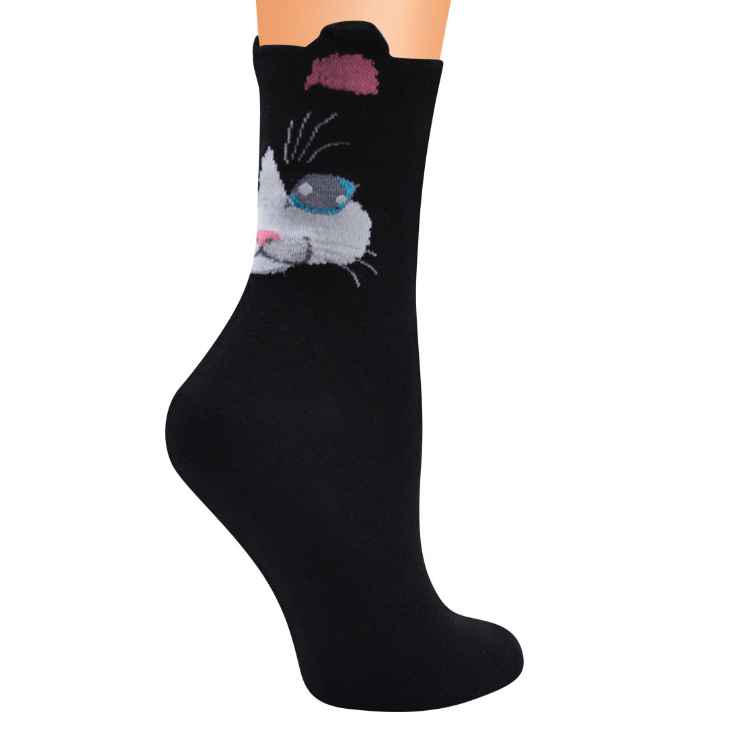 Cute Cat Ear Cartoon Animals Patterns Series Funny Socks Warmer Funny Socks Christmas Gift - Best Compression Socks Sale