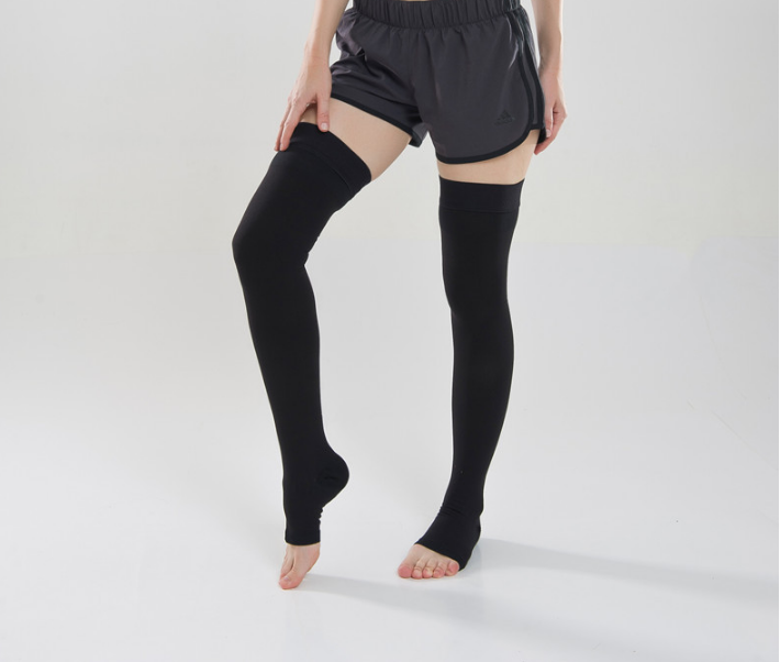 Hot-sale Varicose Veins Thigh High 25-30 mmHg Open Toe And Toe-Wrapped Medical Compression Socks