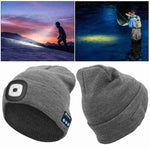 Fisherman Beanie with Led Light Bluetooth Earphone Outdoor Beanie