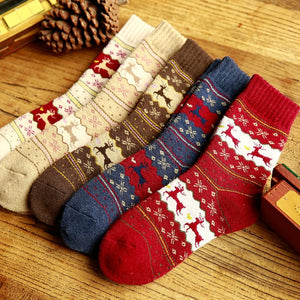 Winter Women Men Socks Christmas Gift Sock Cute Wool 3D Ladies Female Thermal Thicken Warm Happy Funny Sock New Year 2021