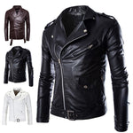 Jacket Turn-down Collar Solid Color Slim Long Sleeve Male Coat