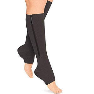Zippered Compression Socks Support Stockings 20-30 mmHg