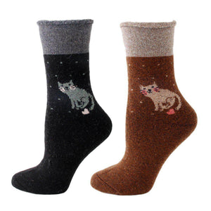 HEART KITTY EXTRA THICK AND WARM WOMEN'S WOOL SOCKS - Best Compression Socks Sale