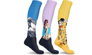 Famous Art Paintings Compression Socks(6 Pairs)