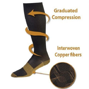 Copper Infused Compression Socks - Graduated Support Stockings-Workout And Recovery