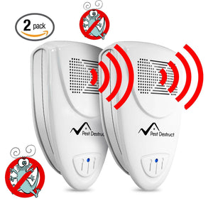 Ultrasonic Silverfish Repeller - PACK of 2 - 100% SAFE for Children and Pets - Get Rid Of Pests In 7 Days