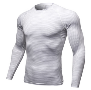 Long Sleeve Quick Dry Workout Running Shirt Compression Fitness Tops Breathable Gym Sport Shirts Men - Best Compression Socks Sale