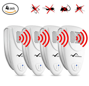 Ultrasonic Pest Repeller - Pack of 4