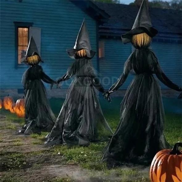 Halloween Decoration Lighted Halloween Witch Stake