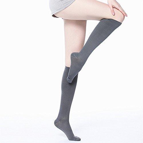 Fun Colored Graduated Compression Socks Knee High Support Stockings 9 Colors (S-XXL)