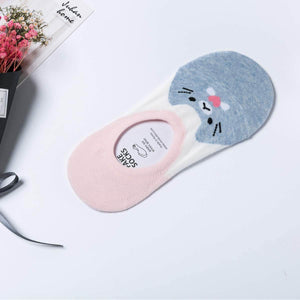 HEART CAT WOMEN'S NO SHOW LINER SOCKS - Best Compression Socks Sale