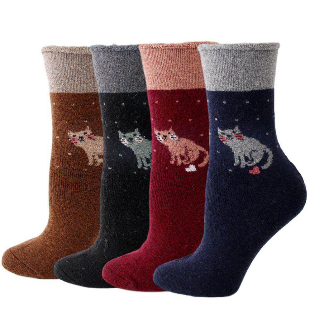 HEART KITTY EXTRA THICK AND WARM WOMEN'S WOOL SOCKS - Best Compression Socks Sale