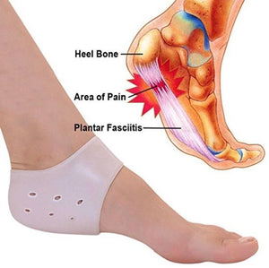 Protective Silicone Gel Cup Sleeves(Pair)for Plantar Fasciitis & Heel Spurs